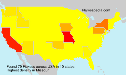 Surname Fickess in USA Surname Fickess in USA
