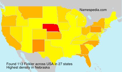 Surname Fickler in USA Surname Fickler in USA