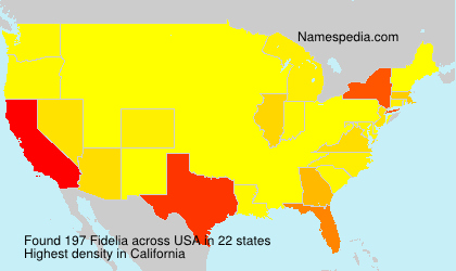 Surname Fidelia in USA Surname Fidelia in USA