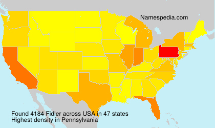 Surname Fidler in USA Surname Fidler in USA
