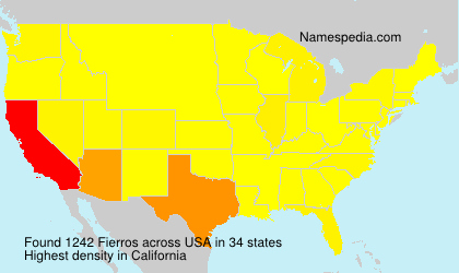 Surname Fierros in USA Surname Fierros in USA