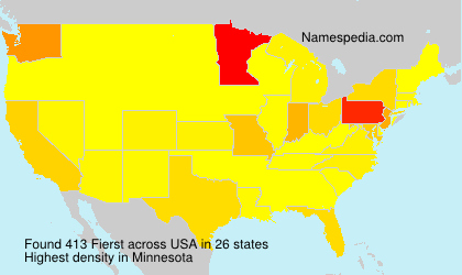 Surname Fierst in USA Surname Fierst in USA