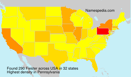 Surname Fiester in USA Surname Fiester in USA