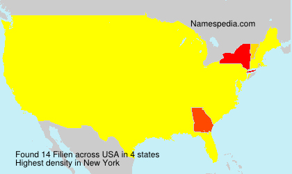 Surname Filien in USA Surname Filien in USA