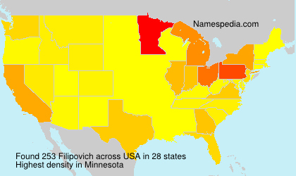 Surname Filipovich in USA Surname Filipovich in USA