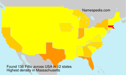Surname Fillio in USA Surname Fillio in USA