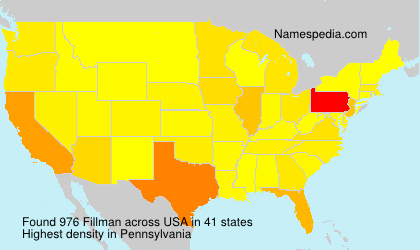 Surname Fillman in USA Surname Fillman in USA