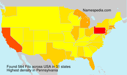 Surname Filo in USA Surname Filo in USA