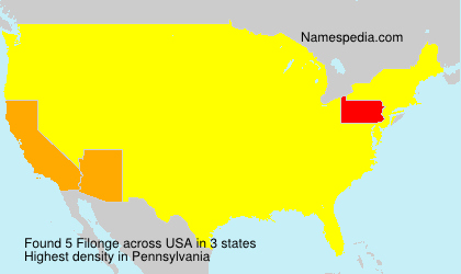 Surname Filonge in USA Surname Filonge in USA