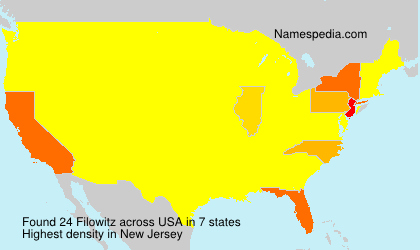 Surname Filowitz in USA Surname Filowitz in USA