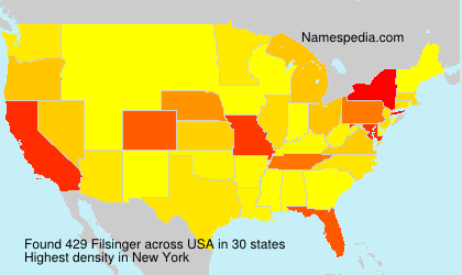 Surname Filsinger in USA Surname Filsinger in USA