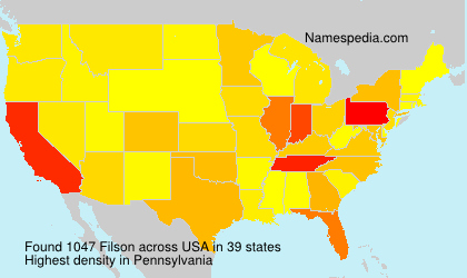 Surname Filson in USA Surname Filson in USA
