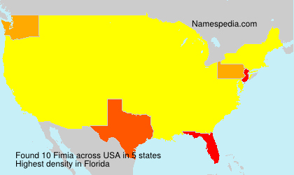 Surname Fimia in USA Surname Fimia in USA