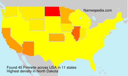 Surname Fimreite in USA Surname Fimreite in USA