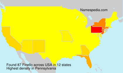 Surname Finello in USA Surname Finello in USA