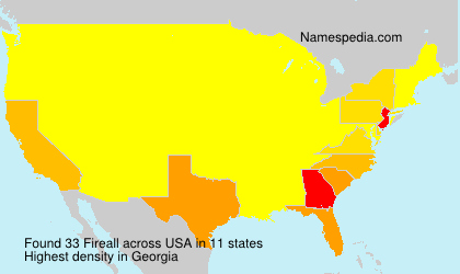 Surname Fireall in USA Surname Fireall in USA