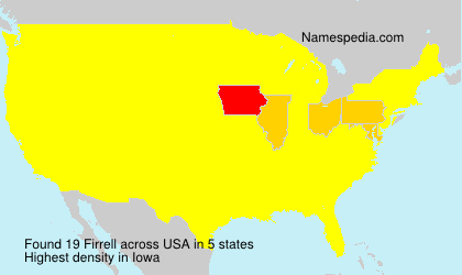 Surname Firrell in USA Surname Firrell in USA