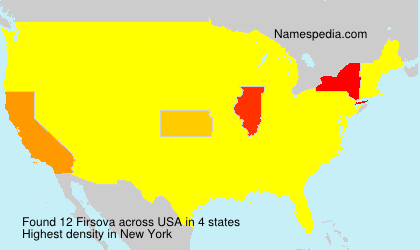 Surname Firsova in USA Surname Firsova in USA