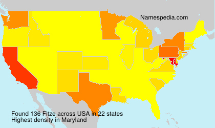 Surname Fitze in USA Surname Fitze in USA