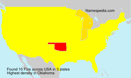 Surname Fize in USA Surname Fize in USA