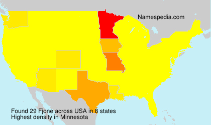 Surname Fjone in USA Surname Fjone in USA