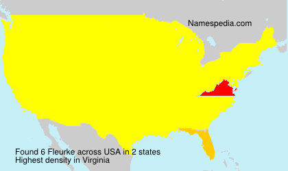 Surname Fleurke in USA