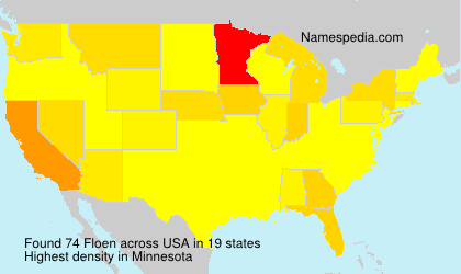 Surname Floen in USA Surname Floen in USA