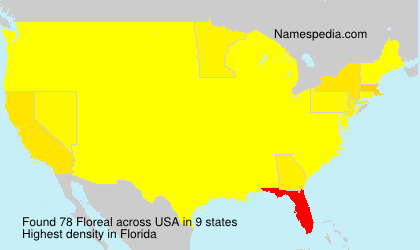 Surname Floreal in USA Surname Floreal in USA