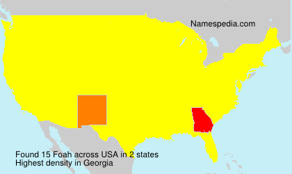 Surname Foah in USA Surname Foah in USA