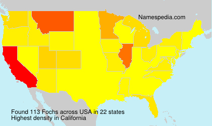 Surname Fochs in USA Surname Fochs in USA
