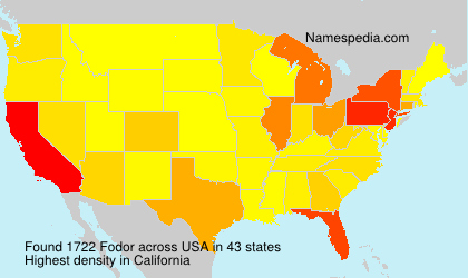 Surname Fodor in USA