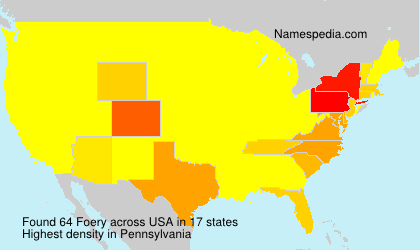 Surname Foery in USA Surname Foery in USA