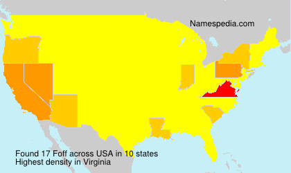 Surname Foff in USA Surname Foff in USA
