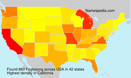 Surname Foglesong in USA Surname Foglesong in USA