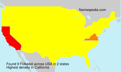 Surname Folkedal in USA Surname Folkedal in USA