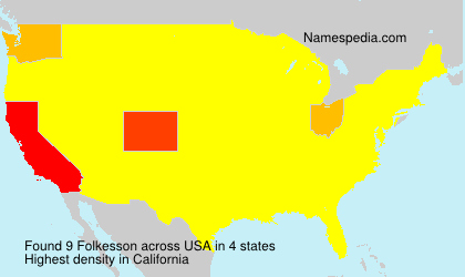 Surname Folkesson in USA Surname Folkesson in USA