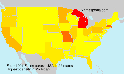 Surname Follen in USA Surname Follen in USA