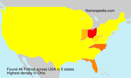 Surname Follrod in USA