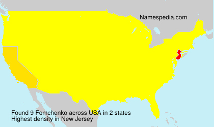 Surname Fomchenko in USA Surname Fomchenko in USA