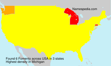 Surname Fomento in USA Surname Fomento in USA