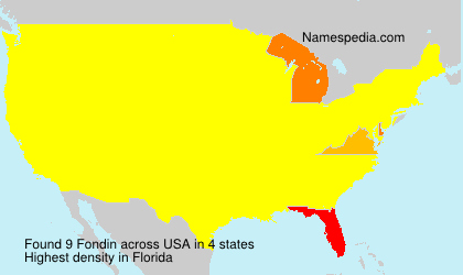 Surname Fondin in USA Surname Fondin in USA