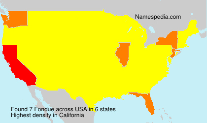 Surname Fondue in USA Surname Fondue in USA