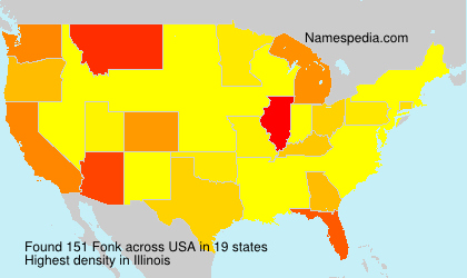 Surname Fonk in USA Surname Fonk in USA