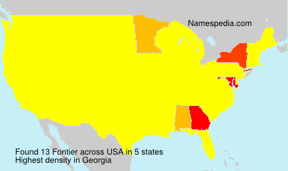 Surname Fontier in USA Surname Fontier in USA
