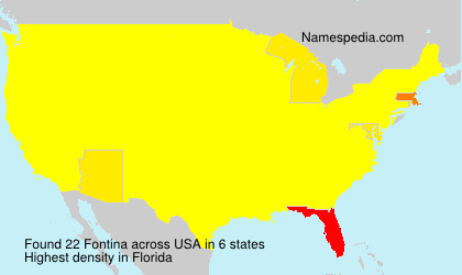 Surname Fontina in USA Surname Fontina in USA