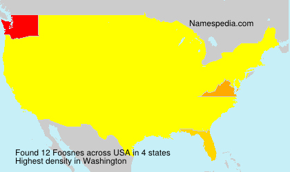 Surname Foosnes in USA Surname Foosnes in USA