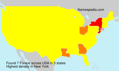 Surname Forace in USA Surname Forace in USA
