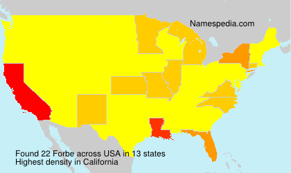 Surname Forbe in USA Surname Forbe in USA