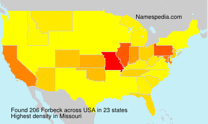 Surname Forbeck in USA Surname Forbeck in USA