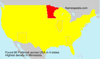 Surname Forbrook in USA Surname Forbrook in USA